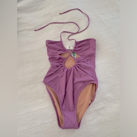 NWT, Cutout halter one-piece swimsuit, 6 - Picture 1 of 7